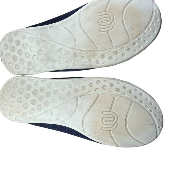 Mahabis Summer Sz 38 EU 7-7.5 US Womens Slippers Navy Cream Rubber Soles Mesh - Picture 5 of 5